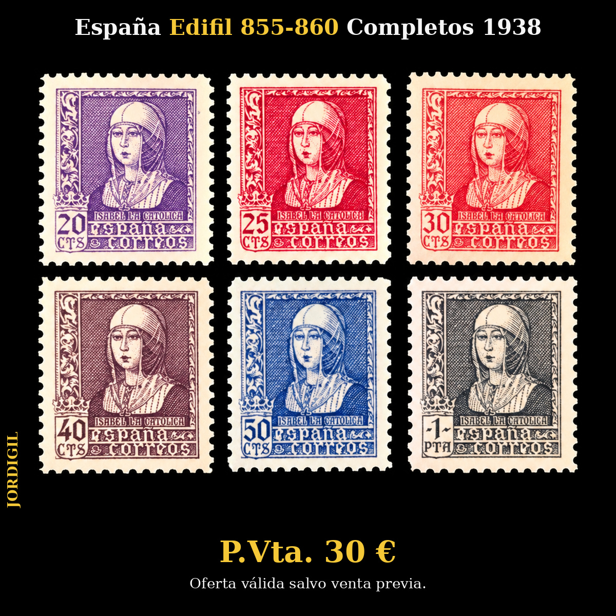 España · Edifil 855-860